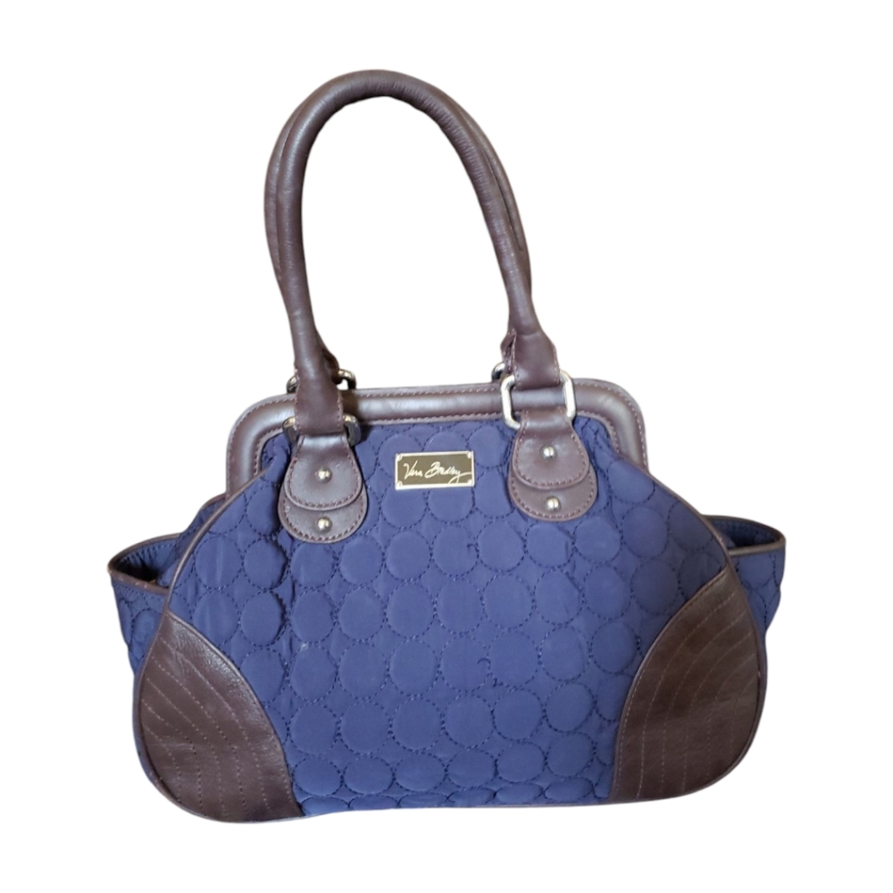 Vera Bradley Navy Blue & Brown Handbag